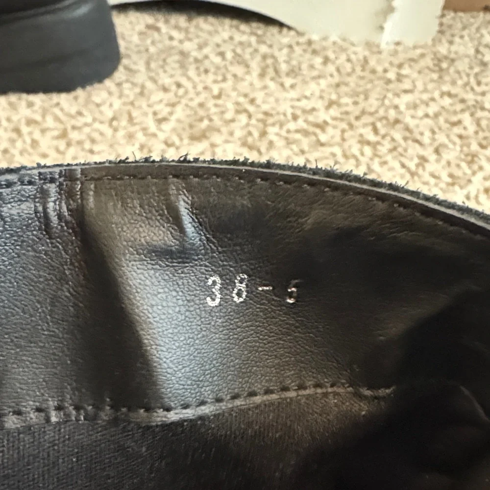 Kurt Geiger Black Platform Ankle Boots with Studded Ring Strap